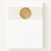 感動的ことわざゴールデンサンパーソナライズされた ノートブック (裏面)