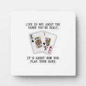 感動的ことわざトランプトランプのポーカー引用文 フォトプラーク (正面)