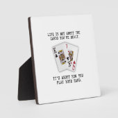 感動的ことわざトランプトランプのポーカー引用文 フォトプラーク (正面)