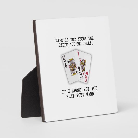 感動的ことわざトランプトランプのポーカー引用文 フォトプラーク (正面)