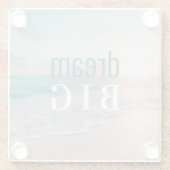 感動的ことわざビーチフォトドリームビッグ ガラスコースター (裏面)