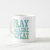 感動的ことわざマ祈グ呼吸反復 コーヒーマグカップ (正面左)