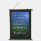 感動的ことわざ美しい木の風景 吊り下げ型タペストリー (正面)