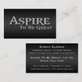 感動的でお洒落な金属名刺は熱望します 名刺 (正面/裏面)