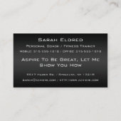 感動的でお洒落な金属名刺は熱望します 名刺 (裏面)