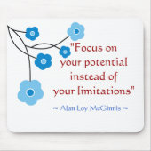 感動的でやる気を起こさせるな引用文のマウスパッド マウスパッド (正面)