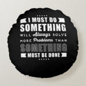 感動的で前向きでやる気を起こさせるなことわざ ラウンドクッション (正面)