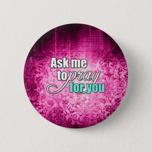 感動的で精神的なキリスト教の祈りの言葉の戦士 缶バッジ (正面)