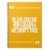 感動的で、やる気を起こさせるな引用文 ノートブック (正面)