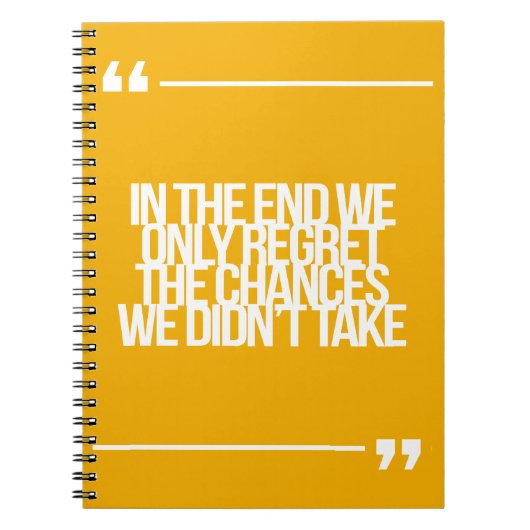 感動的で、やる気を起こさせるな引用文 ノートブック (正面)