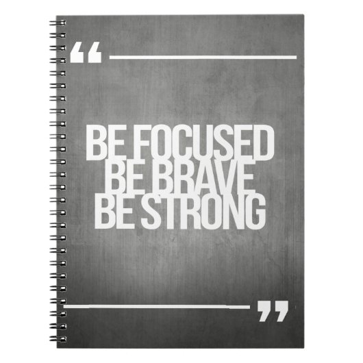 感動的で、やる気を起こさせるな引用文 ノートブック (正面)