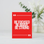 感動的で、やる気を起こさせるな引用文 ポストカード (スタンド正面)