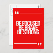 感動的で、やる気を起こさせるな引用文 ポストカード (正面/裏面)