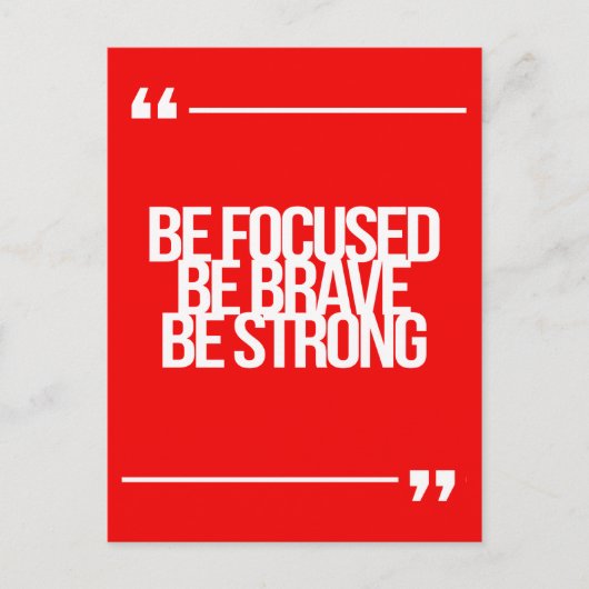 感動的で、やる気を起こさせるな引用文 ポストカード (正面)