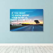 感動的とやる気を起こさせる引用文 キャンバスプリント (インサイチュ (ウッドフロア))