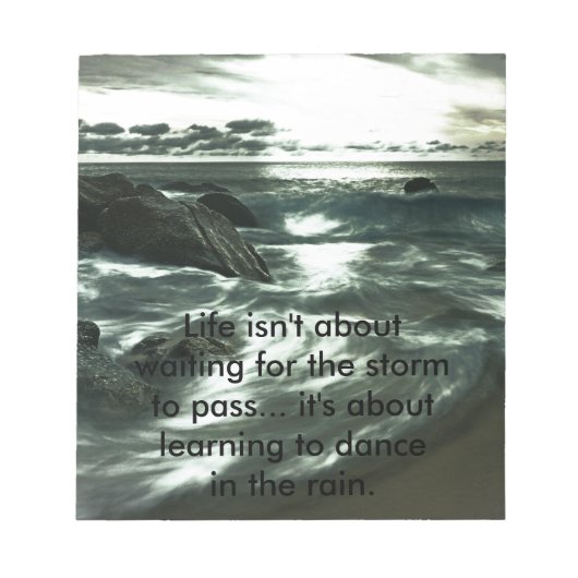 感動的とやる気を起こさせる引用文 ノートパッド (正面)