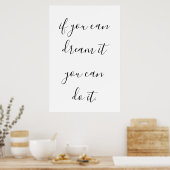 感動的とやる気を起こさせる引用文 ポスター (キッチン)