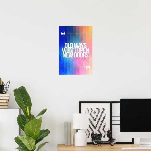 感動的とやる気を起こさせる引用文 ポスター (ホームオフィス)