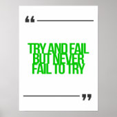 感動的とやる気を起こさせる引用文 ポスター (正面)