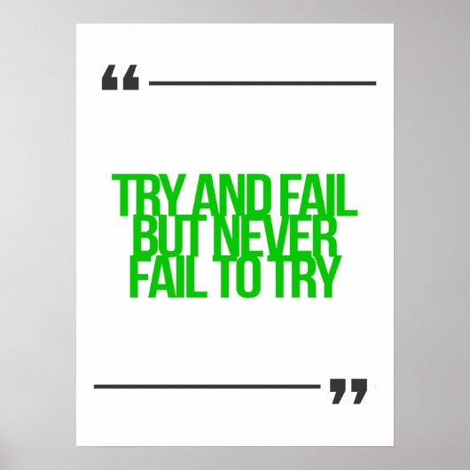 感動的とやる気を起こさせる引用文 ポスター (正面)