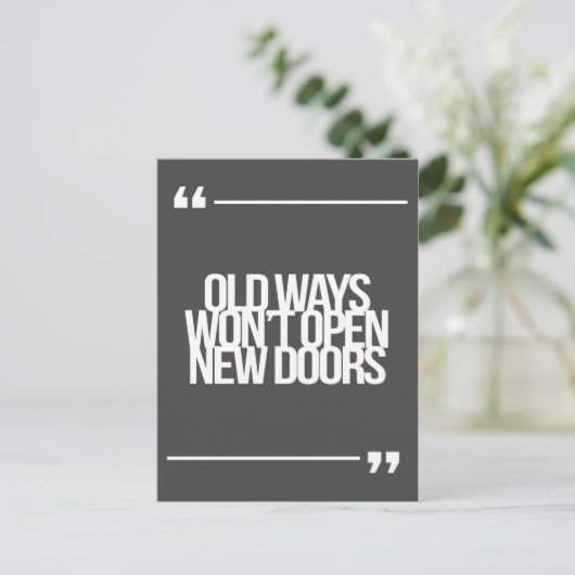 感動的とやる気を起こさせる引用文 ポストカード (スタンド正面)