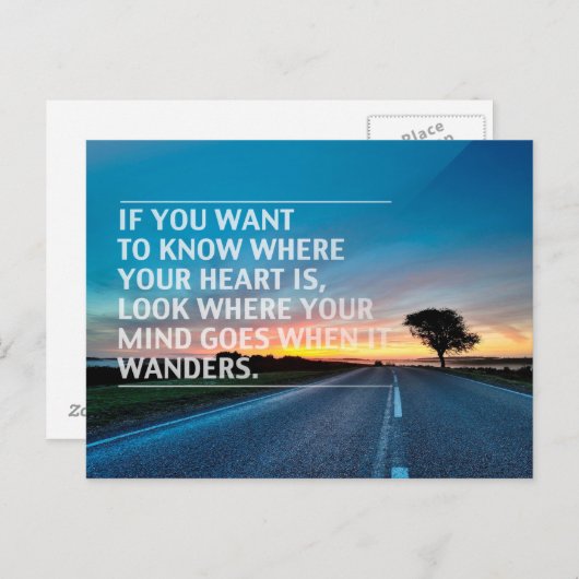 感動的とやる気を起こさせる引用文 ポストカード (正面/裏面)