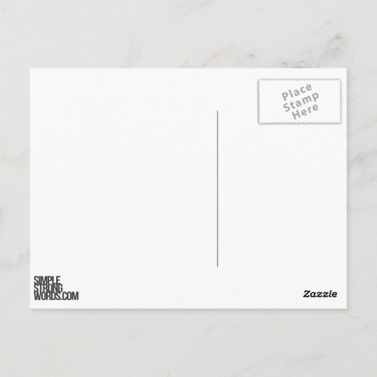 感動的とやる気を起こさせる引用文 ポストカード (裏面)