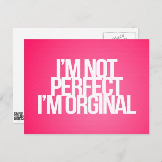 感動的とやる気を起こさせる引用文 ポストカード (正面/裏面)