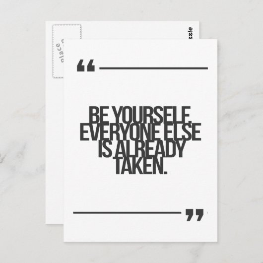 感動的とやる気を起こさせる引用文 ポストカード (正面/裏面)