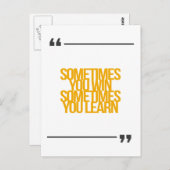 感動的とやる気を起こさせる引用文 ポストカード (正面/裏面)