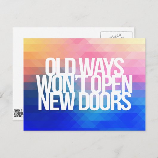 感動的とやる気を起こさせる引用文 ポストカード (正面/裏面)