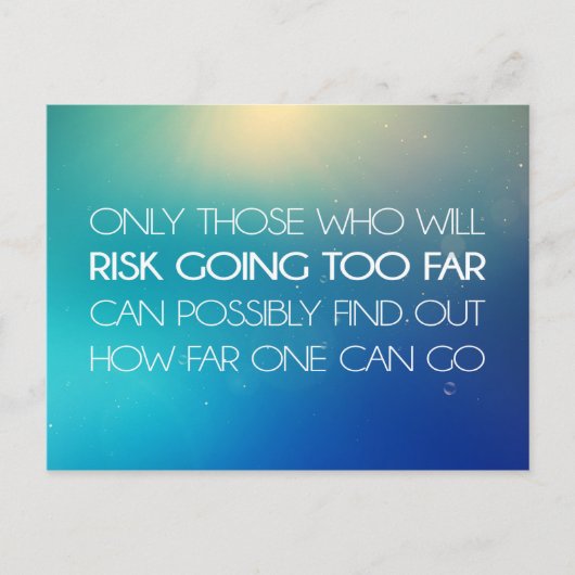 感動的とやる気を起こさせる引用文 ポストカード (正面)