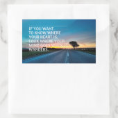 感動的とやる気を起こさせる引用文 長方形シール (バッグ)