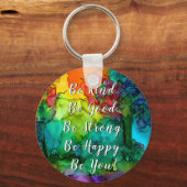 感動的とワやる気を起こさせるードKeychain キーホルダー (正面)