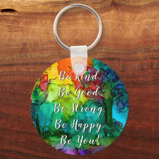 感動的とワやる気を起こさせるードKeychain キーホルダー (正面)