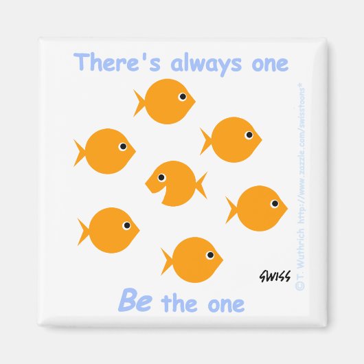 "感動的なかわいい漫画はそこに常にです1つ" マグネット (正面)