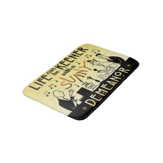 感動的なアールデコ20sのレトロの明るい振舞い バスマット (アングル)