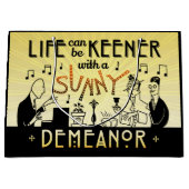 感動的なアールデコ20sのレトロの明るい振舞い ラージペーパーバッグ (正面)