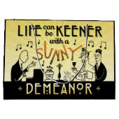 感動的なアールデコ20sのレトロの明るい振舞い ラージペーパーバッグ (裏面)