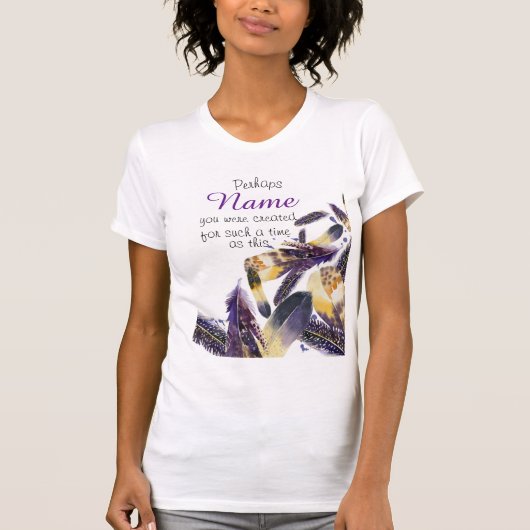 感動的なキリスト教の羽のエスターの聖書の詩 Tシャツ (正面)