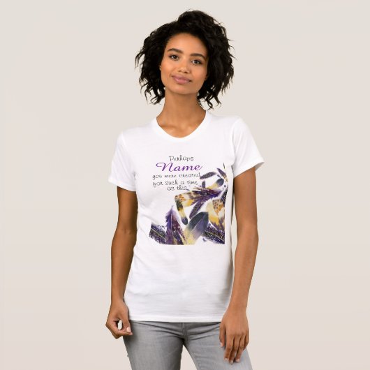 感動的なキリスト教の羽のエスターの聖書の詩 Tシャツ (正面フル)