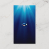 感動的なキリスト教の魚の記号| 名刺 (裏面)