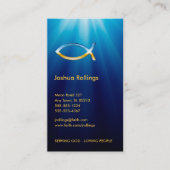 感動的なキリスト教の魚の記号| 名刺 (正面)