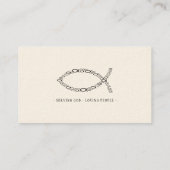 感動的なキリスト教の魚の記号| 名刺 (裏面)