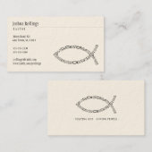 感動的なキリスト教の魚の記号| 名刺 (正面/裏面)