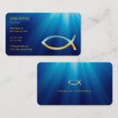 感動的なキリスト教の魚の記号| 名刺 (正面/裏面)