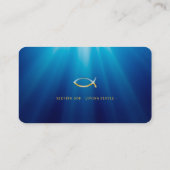 感動的なキリスト教の魚の記号| 名刺 (裏面)