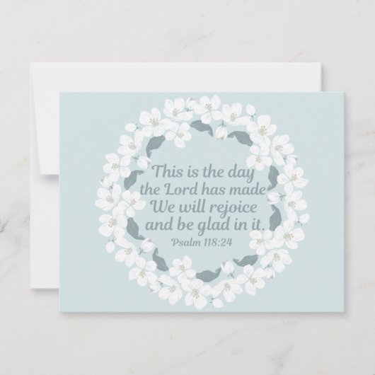 感動的なクリスチャンの詩篇118:24 祈り カード (正面)