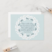 感動的なクリスチャンの詩篇118:24 祈り カード (正面/裏面インサイチュ)