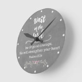 感動的なクリスチャン: 主のVerse待ち時間 ラウンド壁時計 (傾斜)